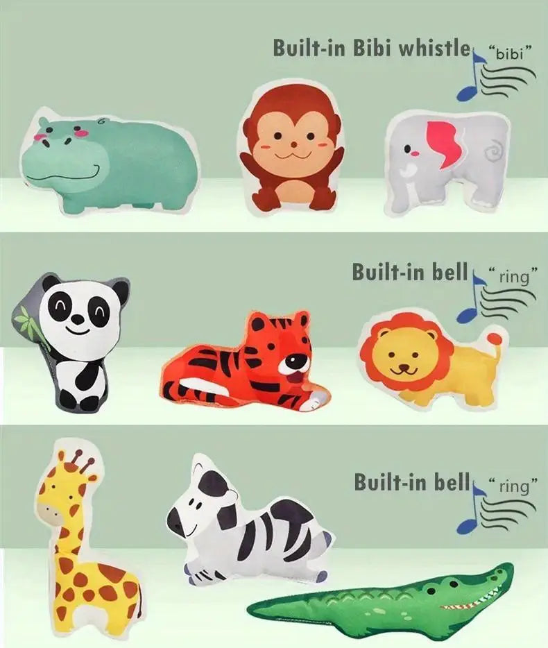 Fabric Toy Set - Sensory Play Mat with Plush Toys & Storage