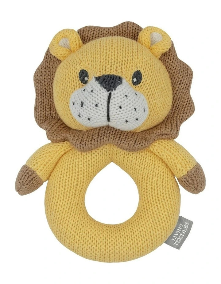 Leo the Lion Knitted Rattle