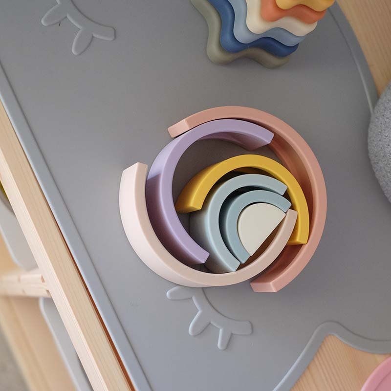 Silicone Rainbow Stacker - Rose