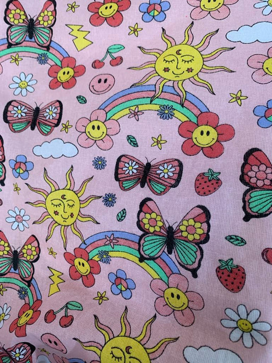 Cot Quilt-Rainbows and Butterflies