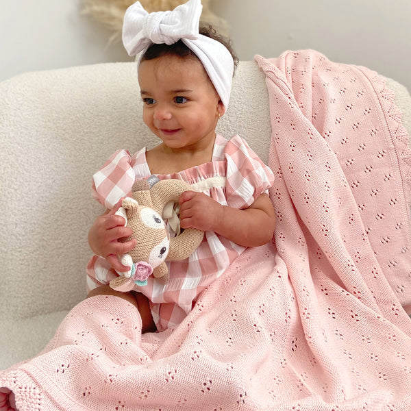 Bamboo Heirloom Blanket - Pink