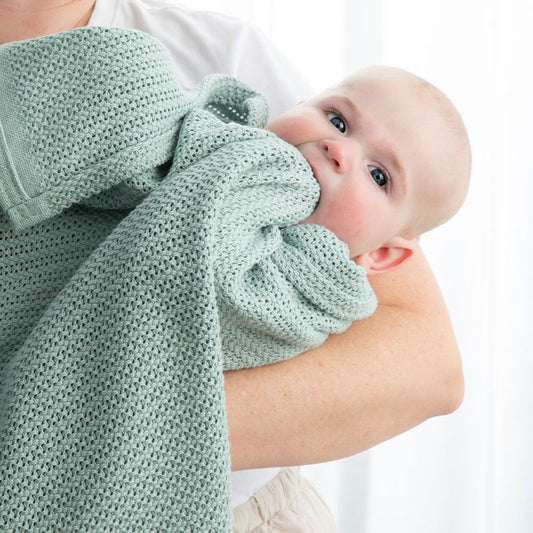 Cotton Cellular Blanket - Sage