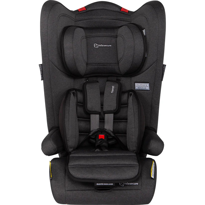 InfaSecure Comfi Go Convertible Booster Seat -BLACK FLECK