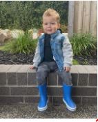 Toddler Gumboots Blue | Natural Rubber Baby Gumboots by SKEANIE