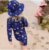 BROAD BRIM SWIM HAT- Submarine