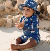 PRINTED L/S SUNSUIT- Submarine