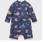 PRINTED L/S SUNSUIT- Submarine