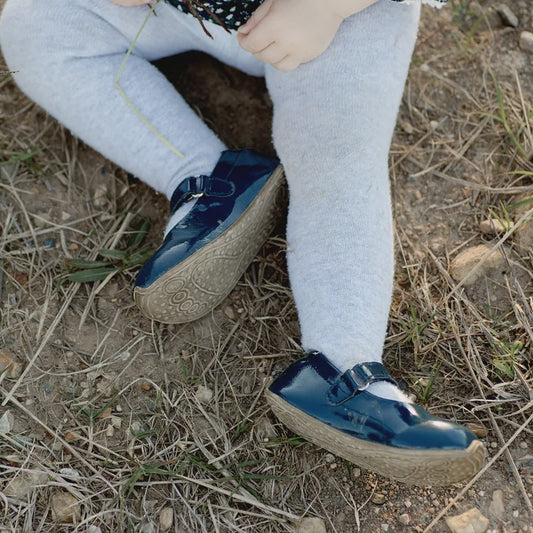 DESIGNED IN AUSKEANIE Toddler and Kids Leather Mary-Jane Shoes in Navy