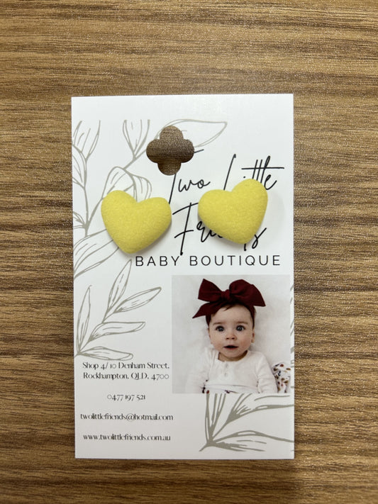 Fabric Button Stud Earrings - 3145