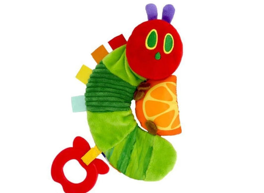 THE VERY HUNGRY CATERPILLAR CRINKLE TEETHER TOY WITH ORANGE SLICE