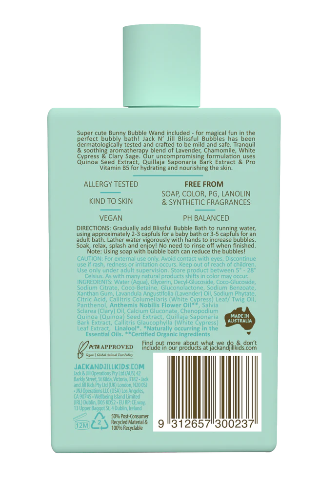 Natural Bathtime Blissful Bubbles (Bubble Bath & Magic Bubble Wand)300ml