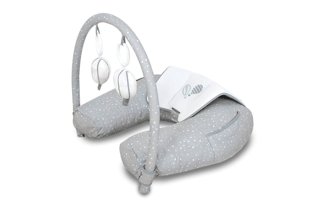 Nursing Pillow with Toy Bar
