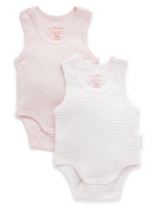 RIB BODYSUIT 2 PACK - Pale Pink