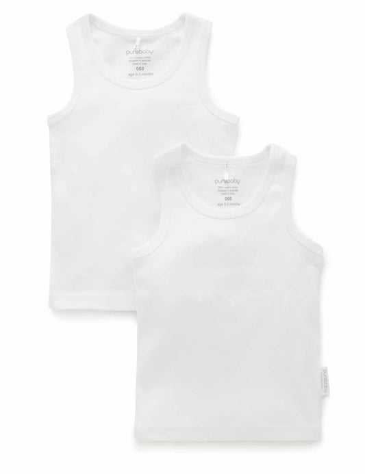 2 pack Rib Singlet