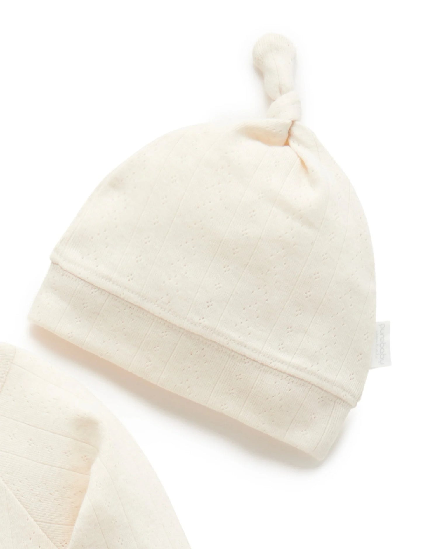 POINTELLE GROWSUIT & HAT PACK-Wheat Melange
