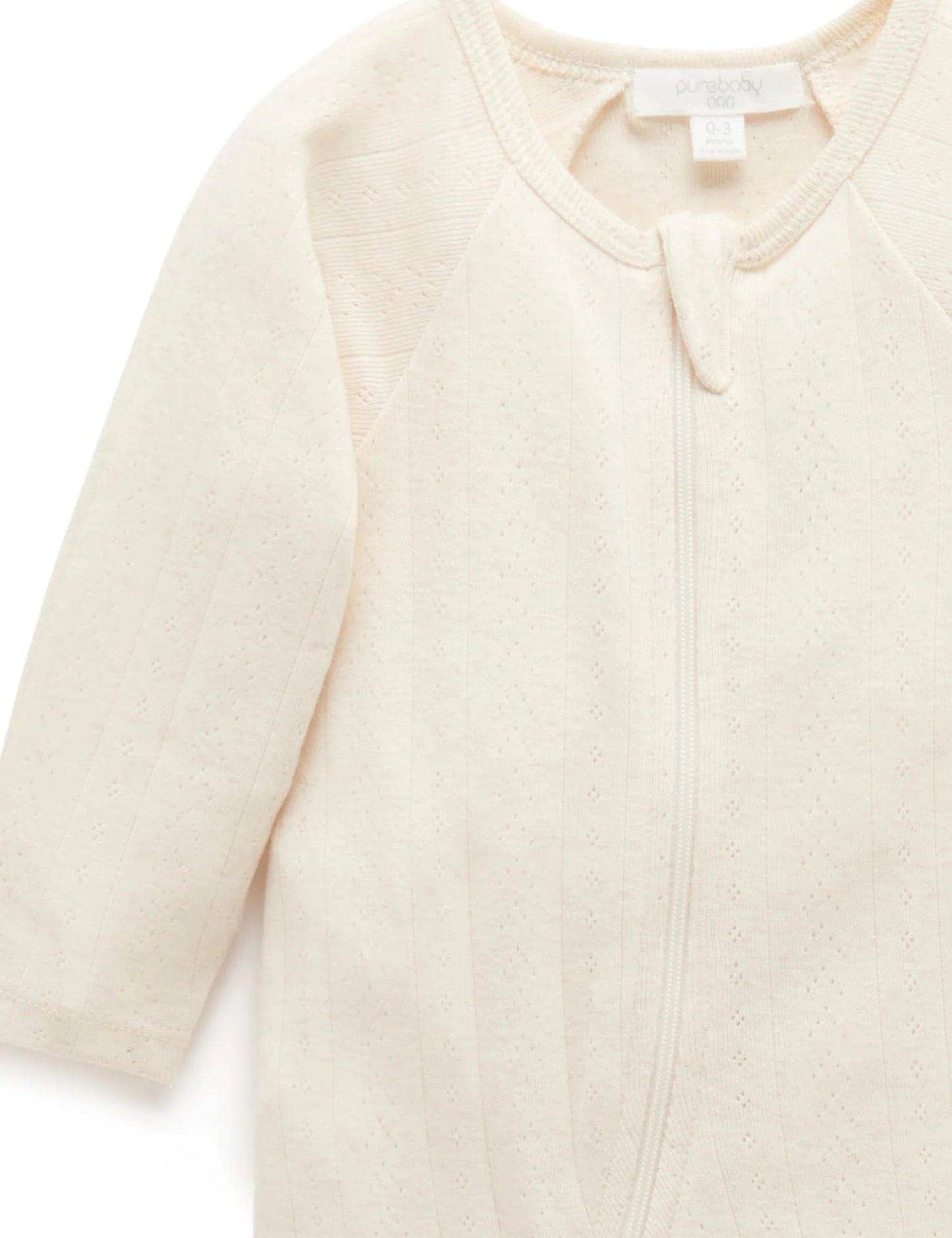 POINTELLE GROWSUIT & HAT PACK-Wheat Melange