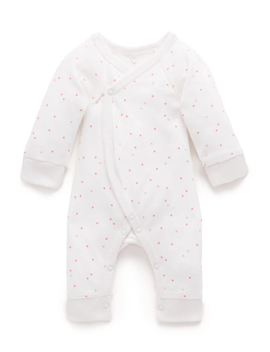 PREMI CROSSOVER LS GROWSUIT- Pale Pink Spot