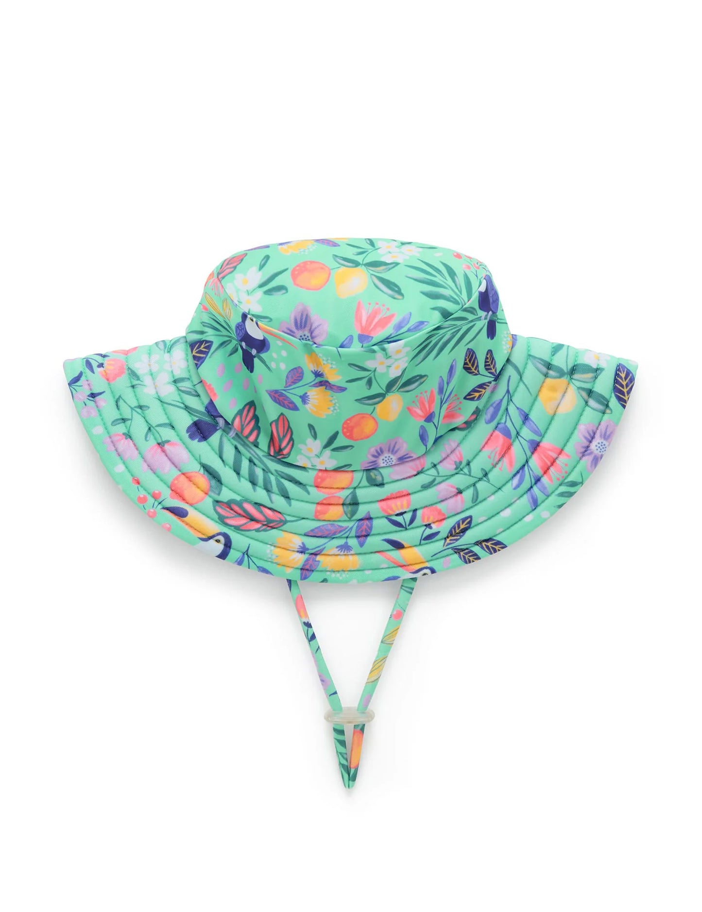 BROAD BRIM SWIM HAT- Toucan Print
