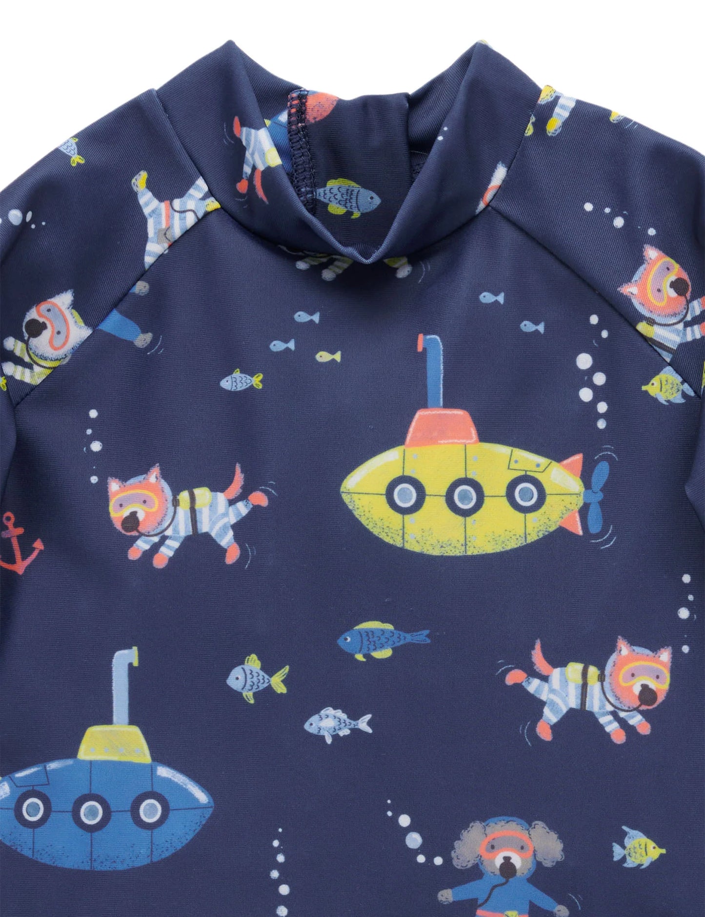 PRINTED L/S RASHIE SET- Submarine
