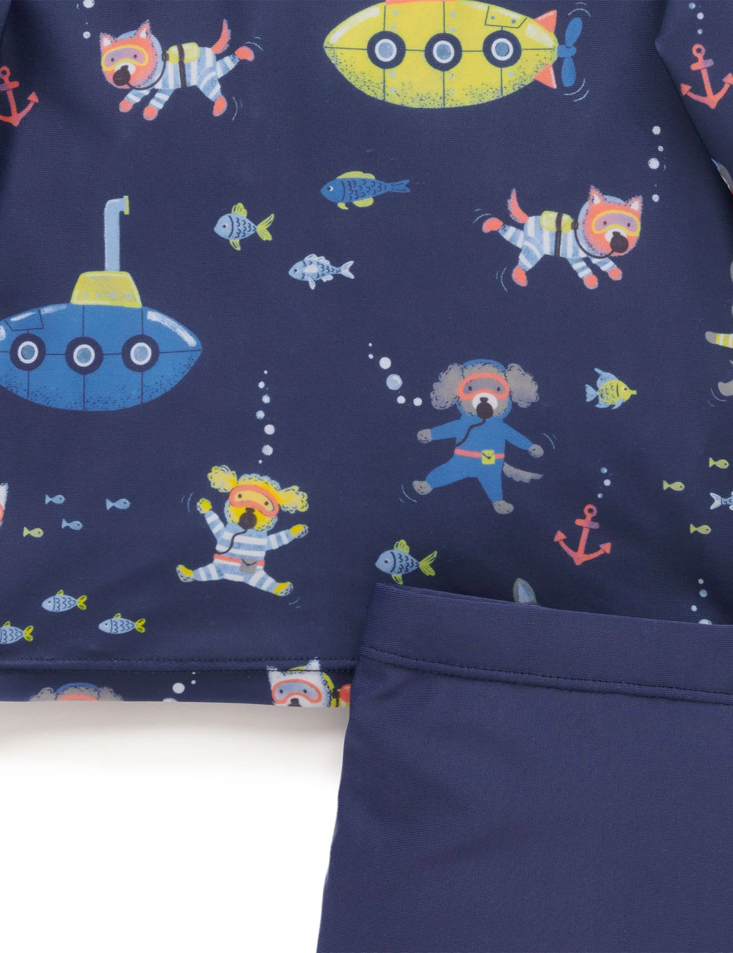 PRINTED L/S RASHIE SET- Submarine