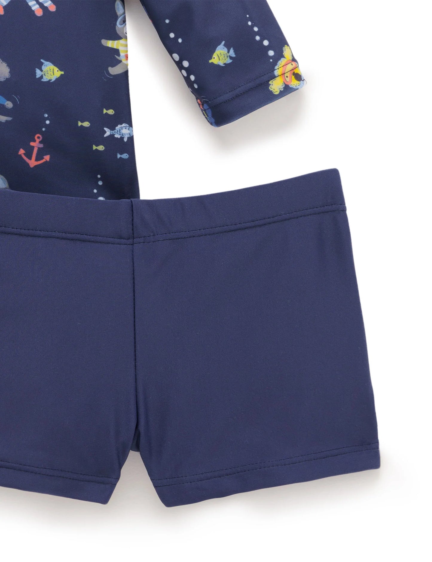 PRINTED L/S RASHIE SET- Submarine