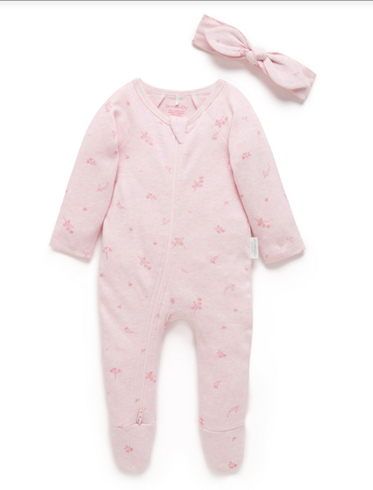 ZIP GROWSUIT & HEADBAND SET