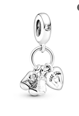 Sterling Silver Bracelet Charm-Shoes, Heart,Dummy