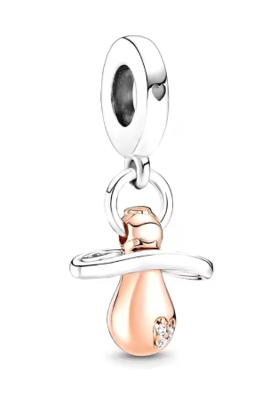 Sterling Silver Bracelet Charm-Dummy-Rose Gold Coloured