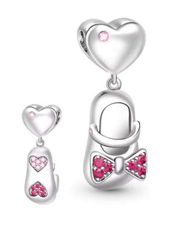 Sterling Silver Bracelet Charm- Ballet Slipper