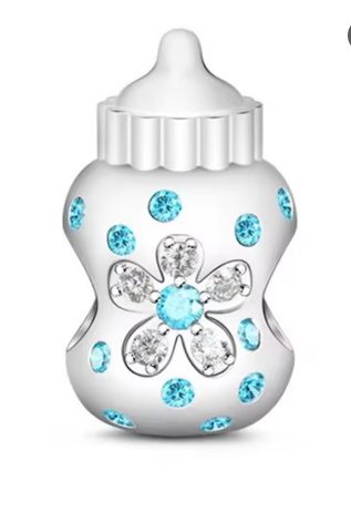 Sterling Silver Bracelet Charm-Bottle