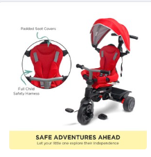 Veebee Explorer 3-stage Kids Trike With Canopy - Red