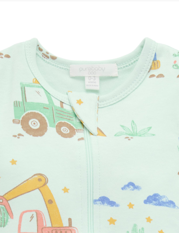 SHORT SLEEVE ZIP GROWSUIT