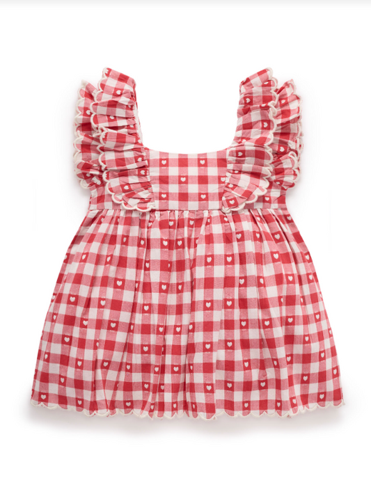 Gingham Dress -Heart