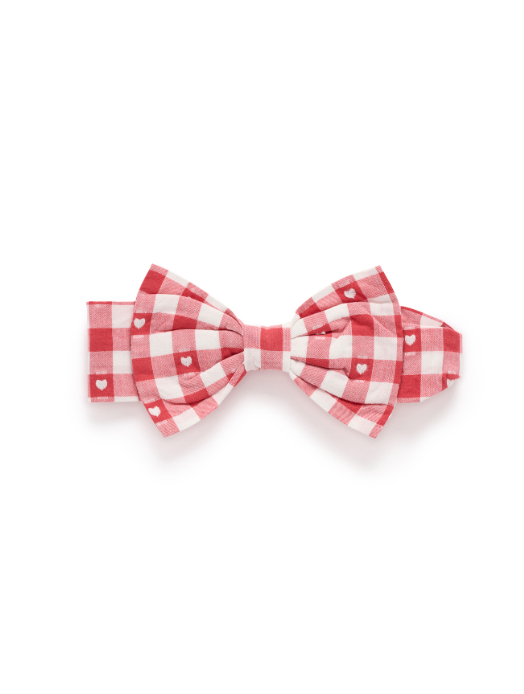 Gingham Bow HeadbandHeart