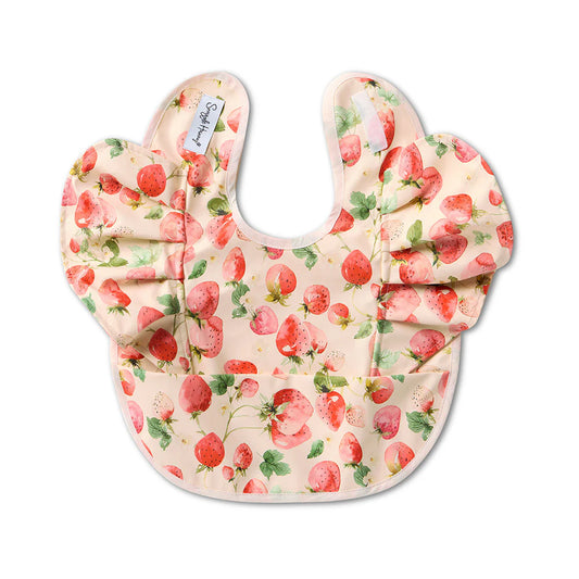 Frill Snuggle bib- Strawberry