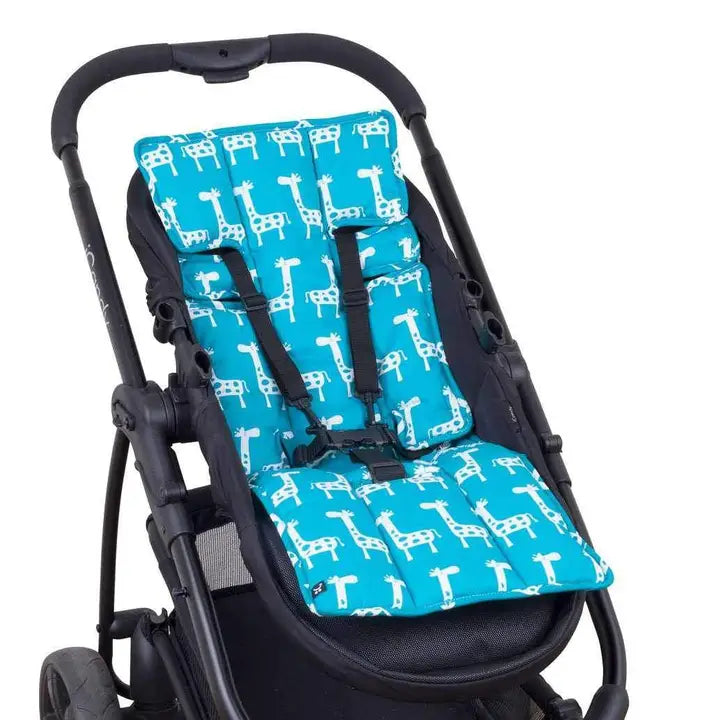 Pram Liner -Teal Giraffe