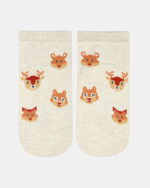 Organic Ankle Socks, Jacquard- Enchanted Forest