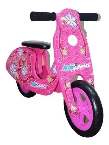 Kidzamo Maria Pink Wooden Balance Scooter 12 for Kids