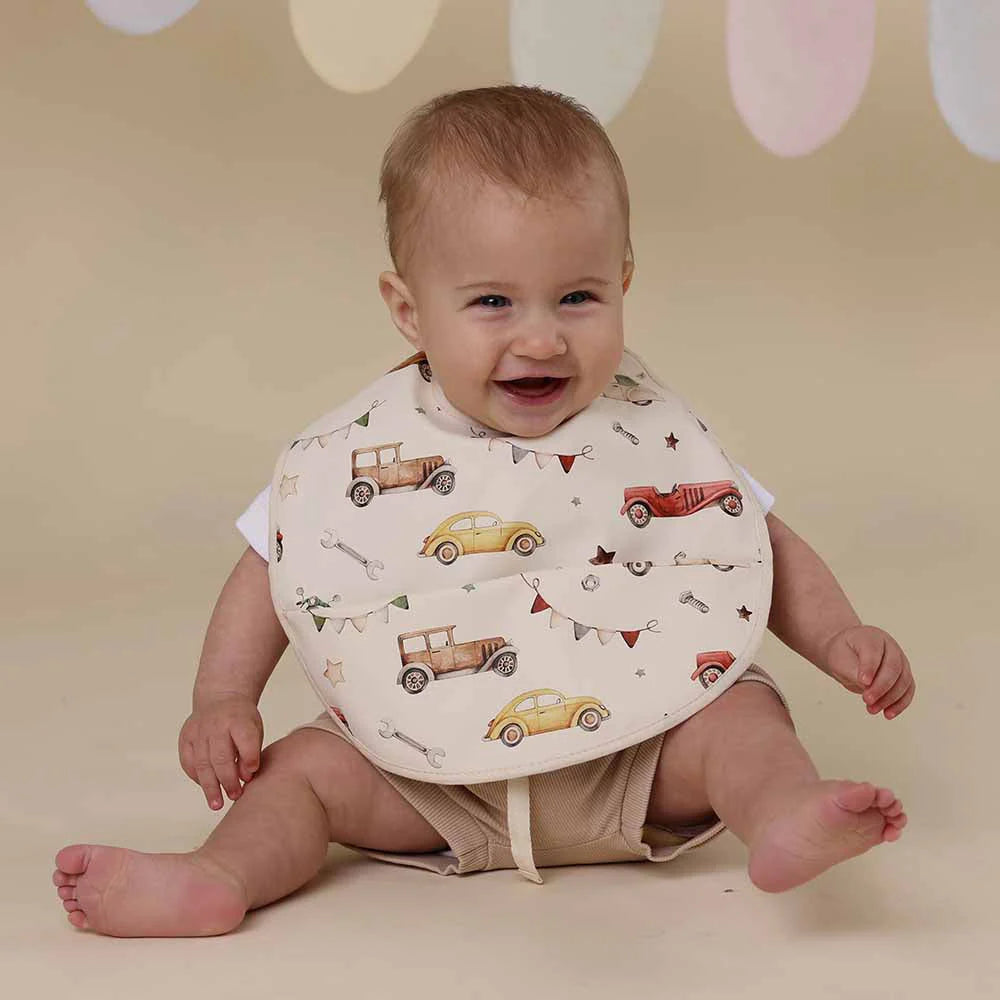 Snuggle Bib-Vintage Cars
