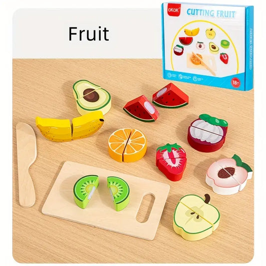 Wooden Cutting Set- Fruits