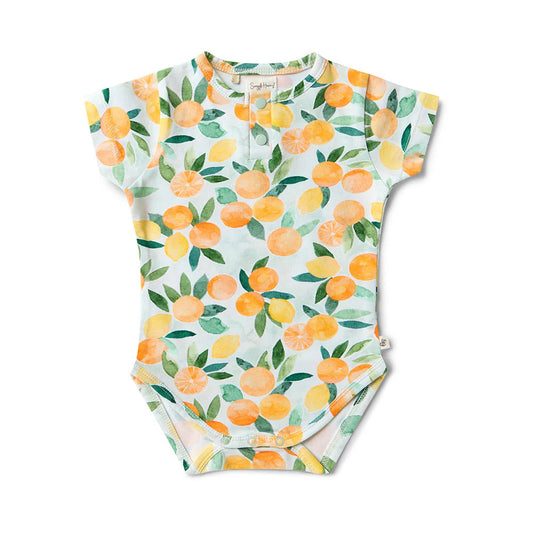 Citrus Squeeze Short Sleeve Organic Bodysuit