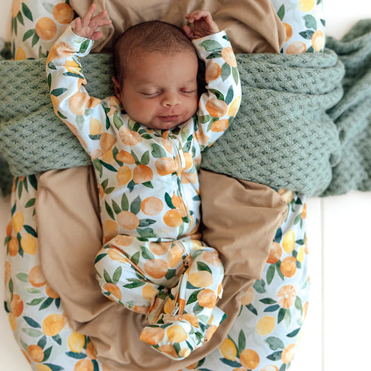 Citrus Squeeze Organic Snugglesuit Convertible Romper