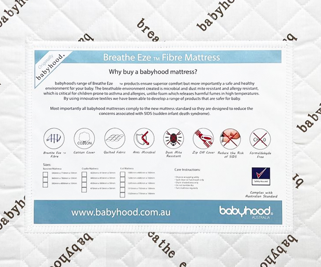 My First Breathe Eze Innerspring Mattress- 1200 x 600