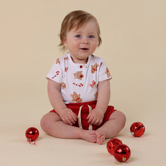 Gingerbread Short Sleeve Bodysuit
