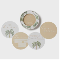 Green Palm and Sand Reversible Milestone Cards
