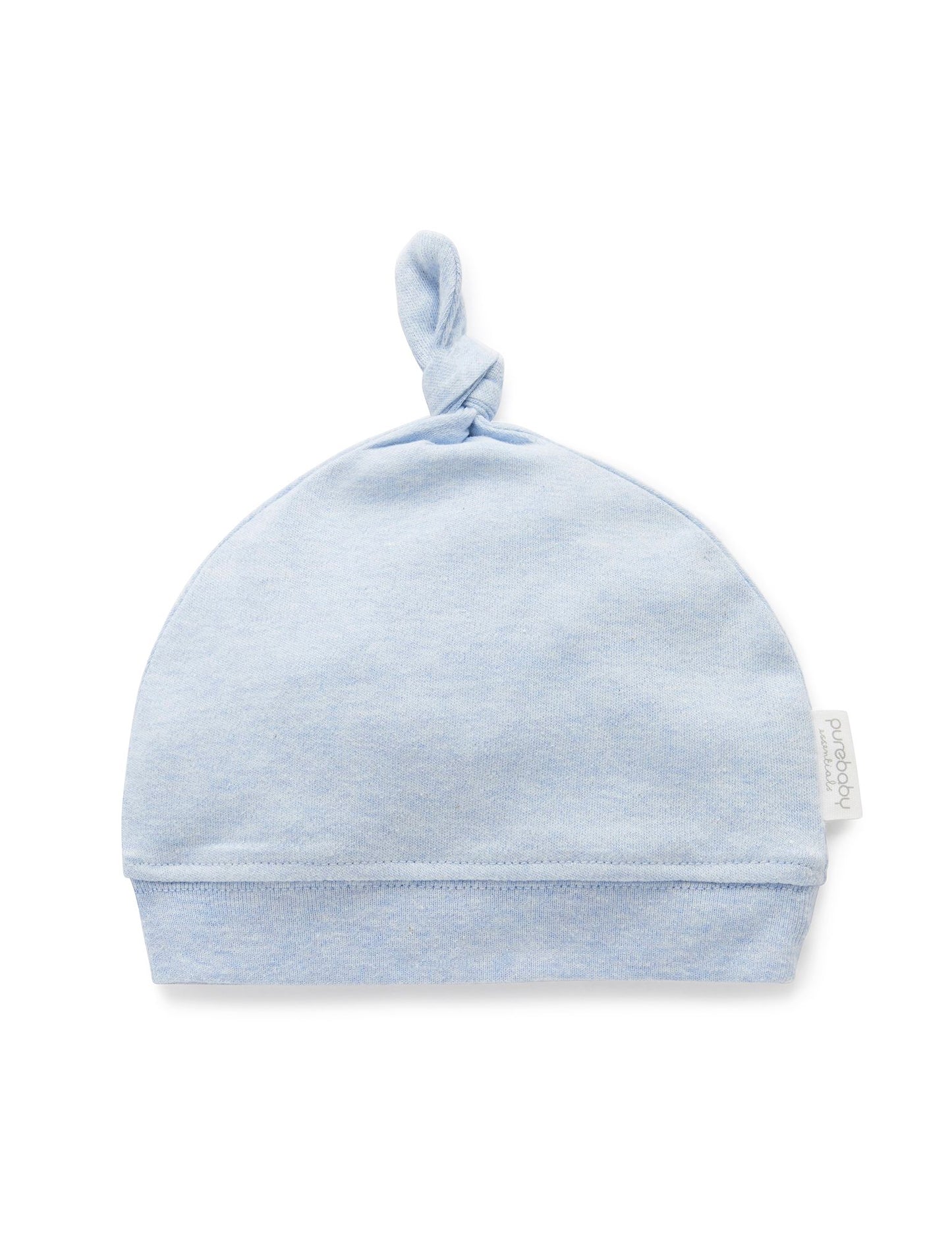 Knot Hat- Blue Melange