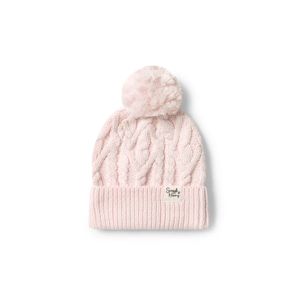 Blush Pink Organic Knit Beanie
