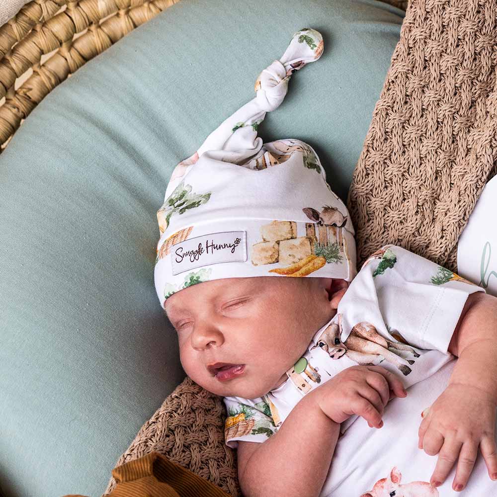 Organic Knotted Beanie- Farm