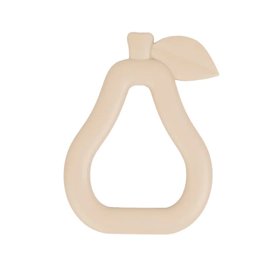 Silicone Pear Teether- Oatmeal