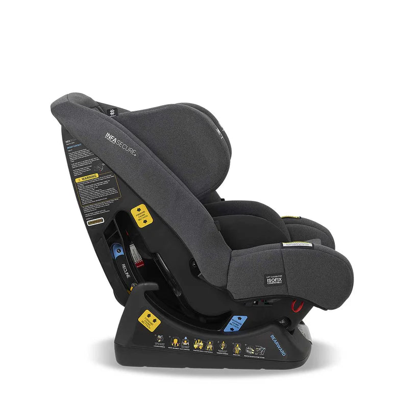 InfaSecure Momentum Go Convertible Car Seat -BLACK FLECK-ISOFix